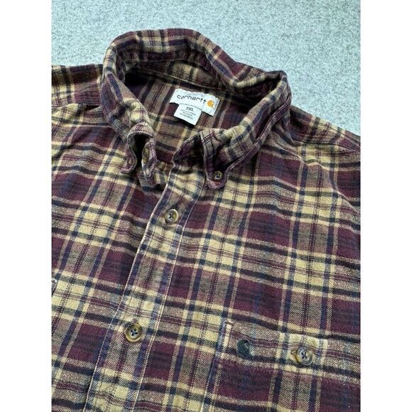 Carhartt Plaid Mens Button Down Long Sleeve Shirt Size XXL 2XL 100124‎ PRT - Picture 4 of 9